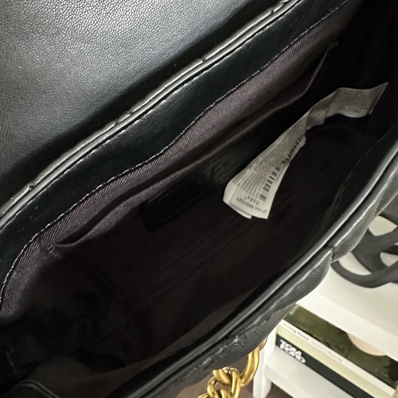 Zara Black Clutch with Gold Chain Strap - Picture 6 of 9